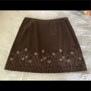 Brown wool skirt
